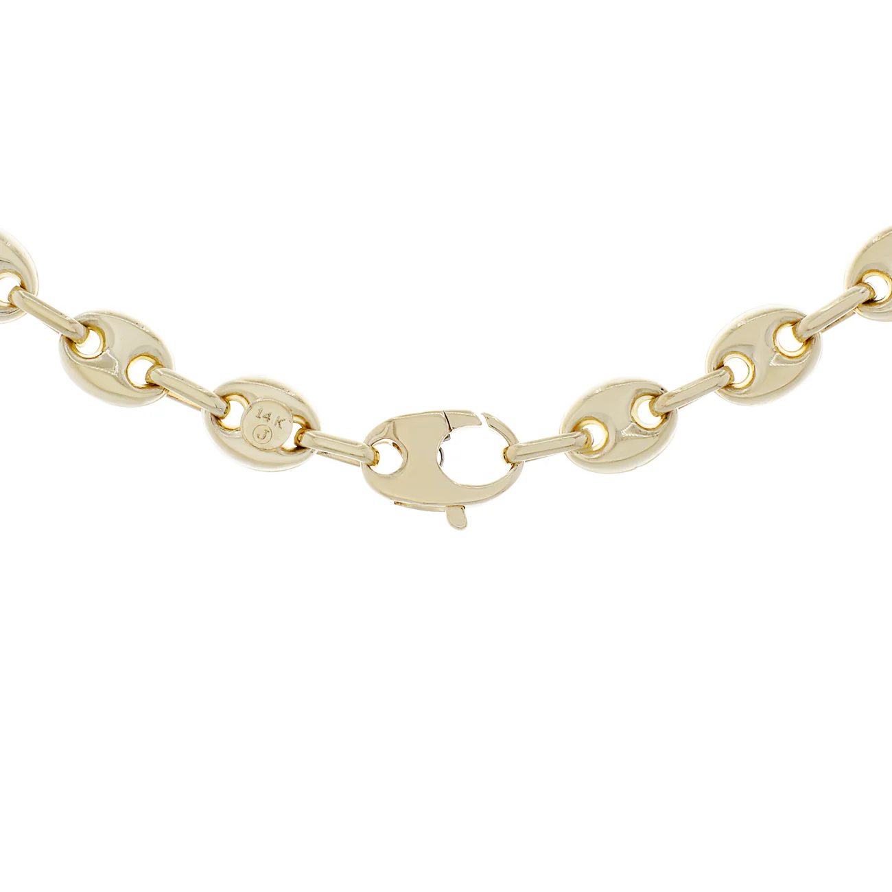14K Solid Yellow Gold Mariner Link Chain - Image 2