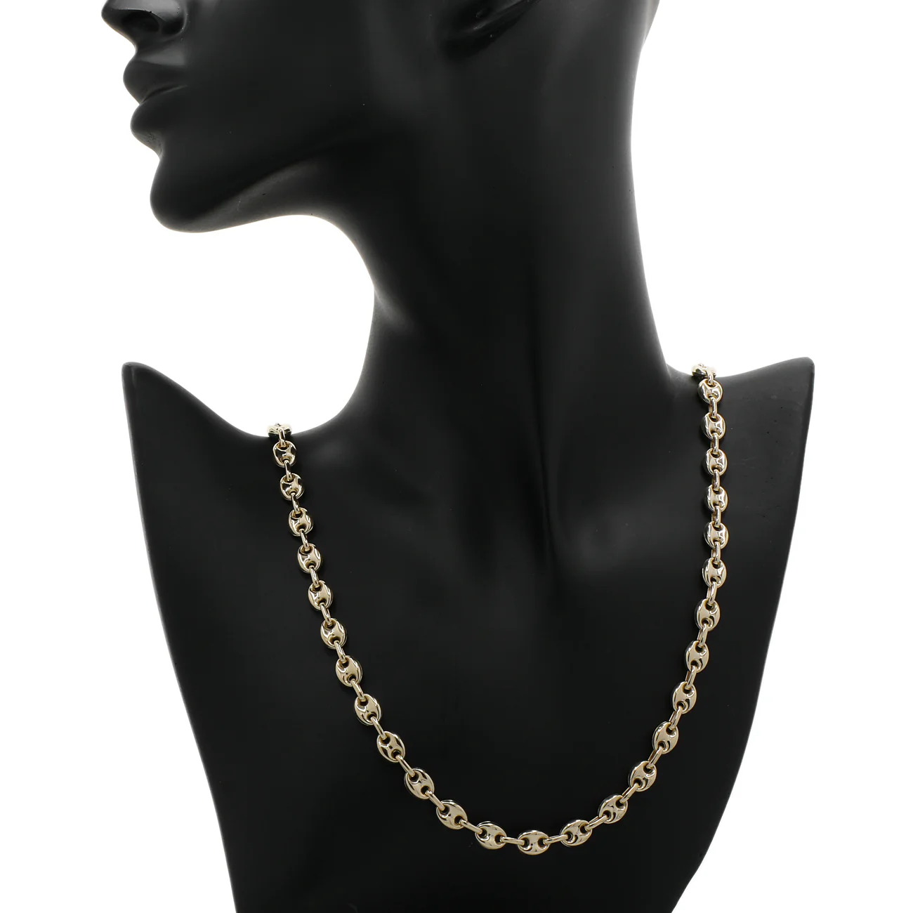 14K Solid Yellow Gold Mariner Link Chain - Image 3