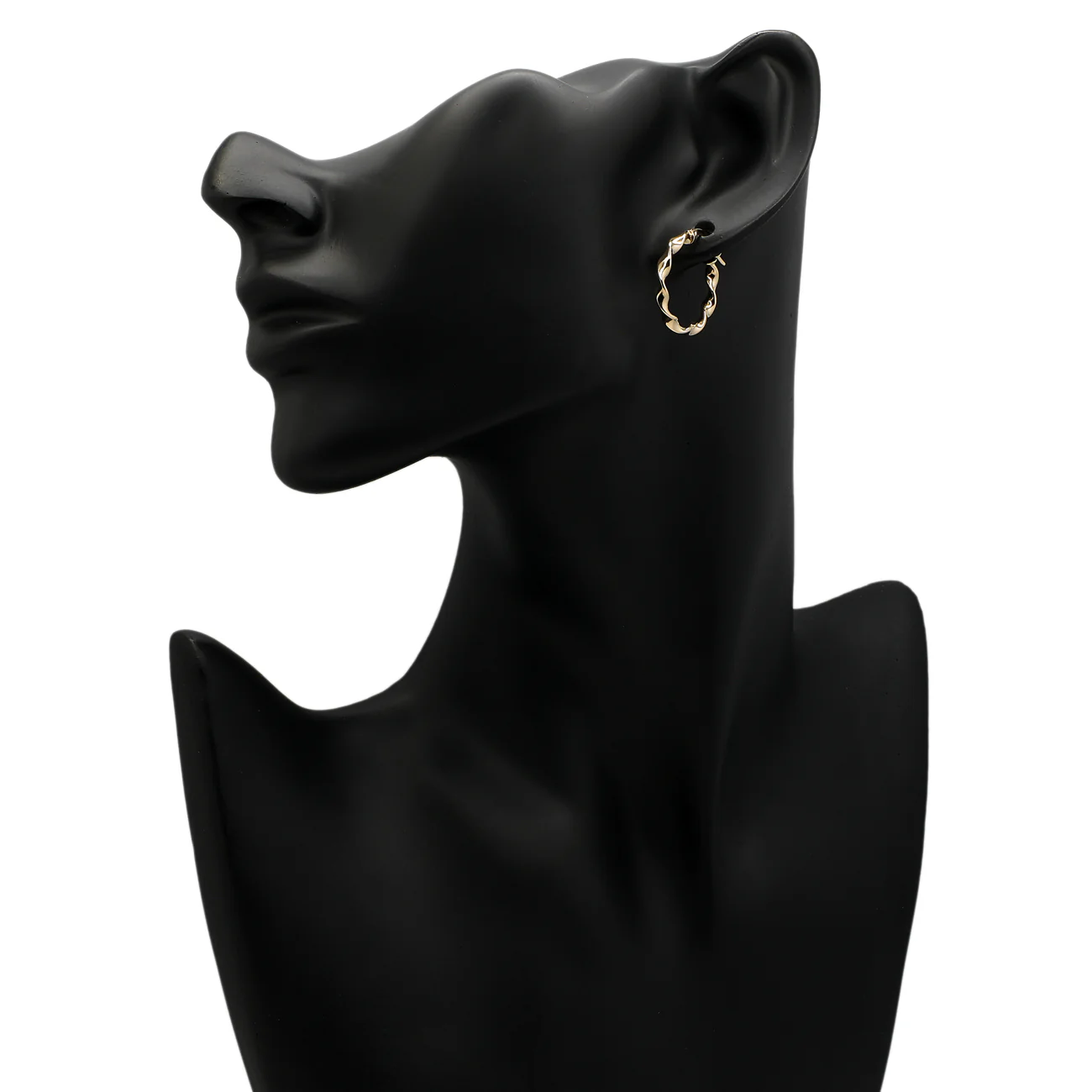 14K Yellow Gold Twist Hoops - Image 3