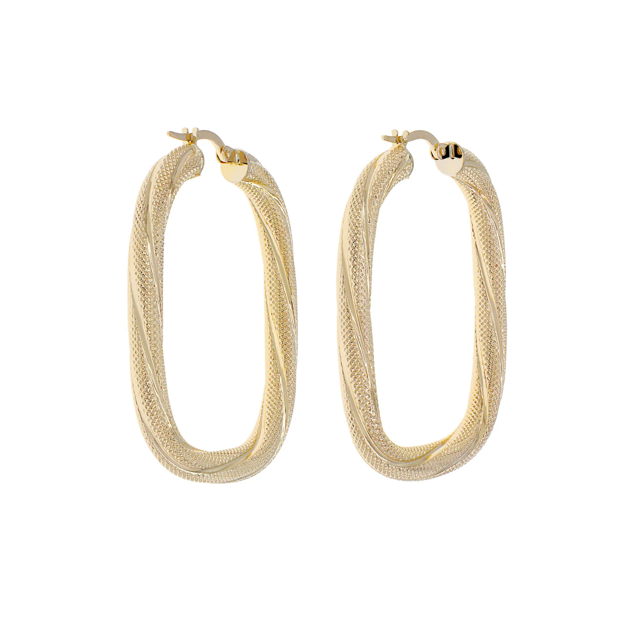 14K Yellow Gold Twist Earrings - Image 2
