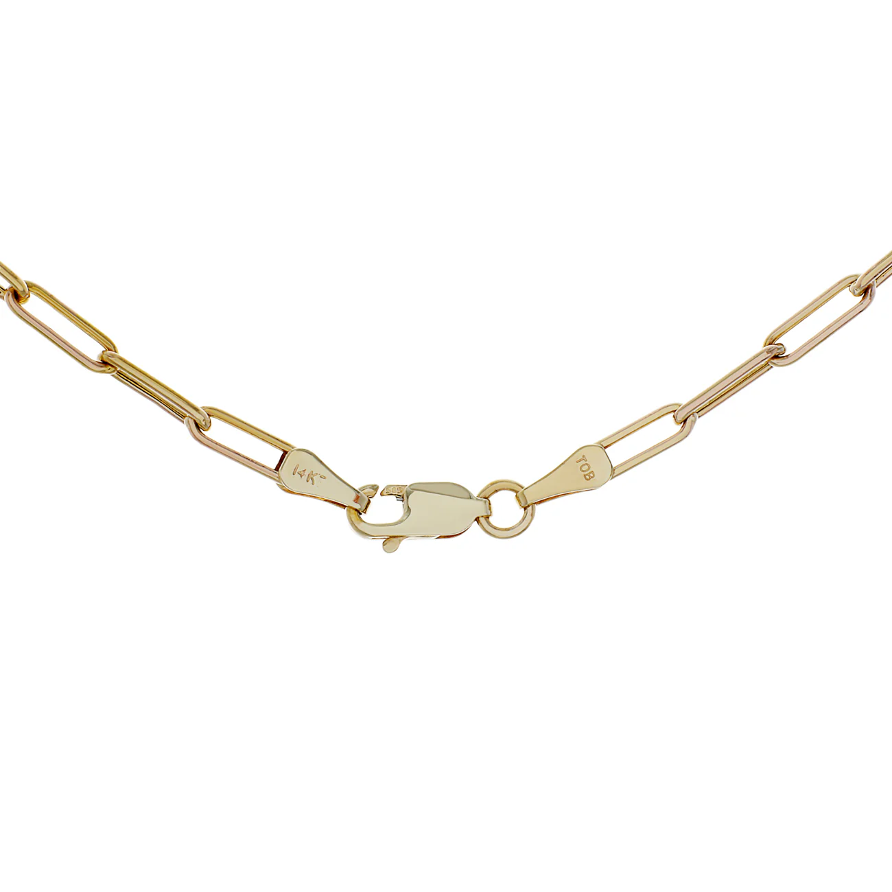 14k Rose Gold Paperclip Chain - Image 2