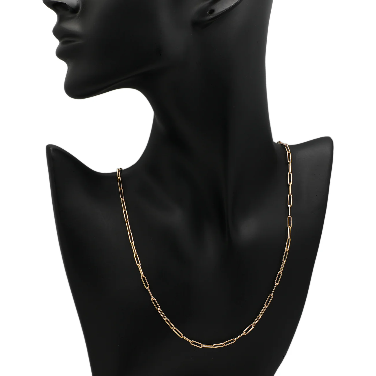 14k Rose Gold Paperclip Chain - Image 3