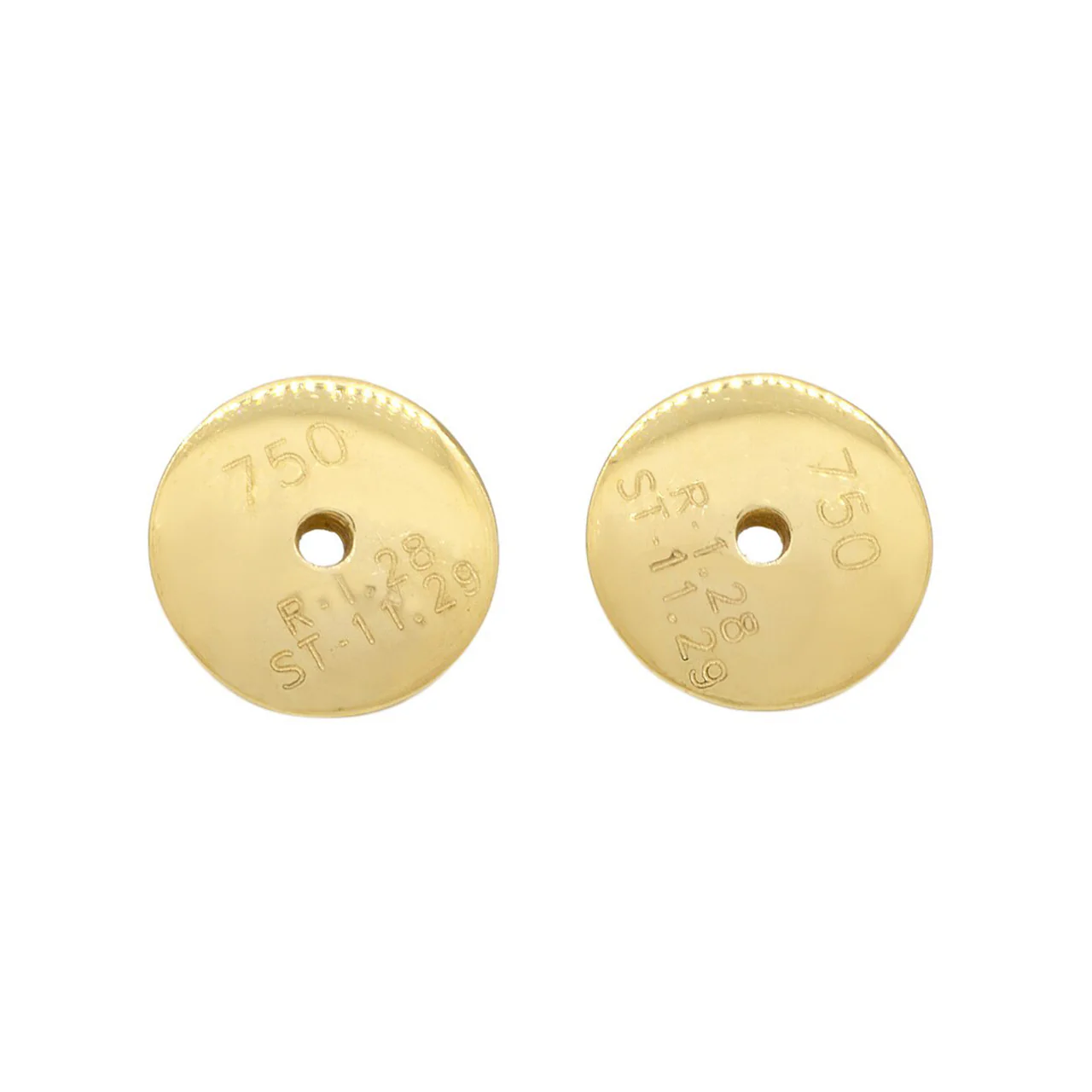 18K Gold Diamond Ruby Earrings - Image 3