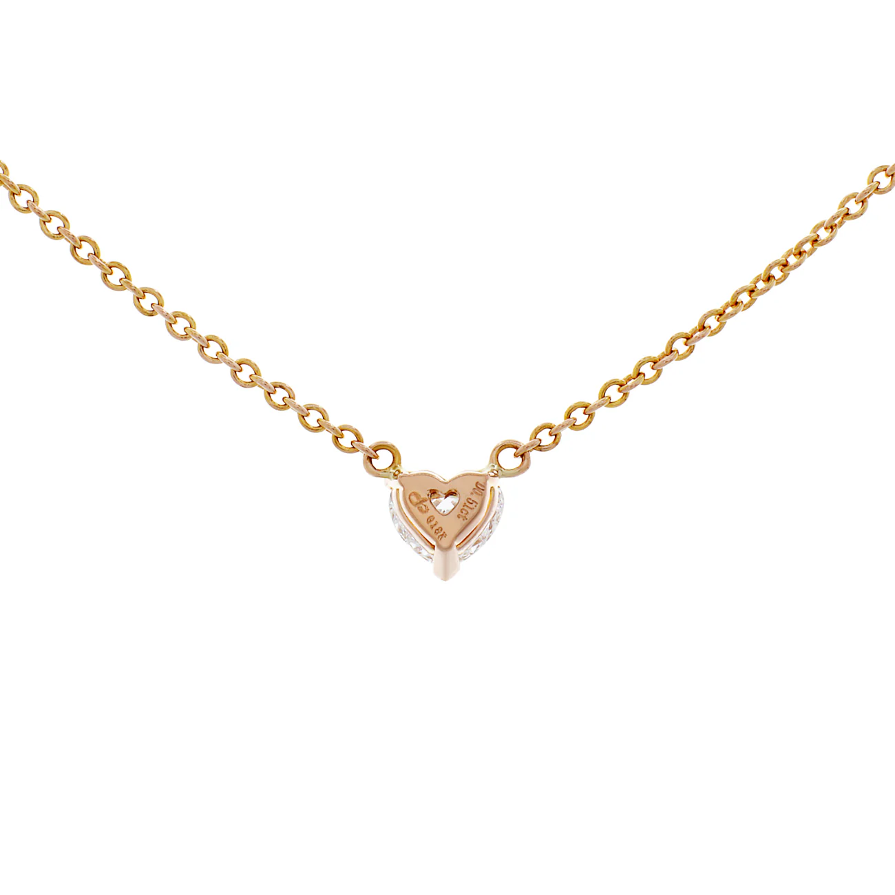 18K Rose Gold 0.51 Carat Heart Diamond Pendant - Image 2