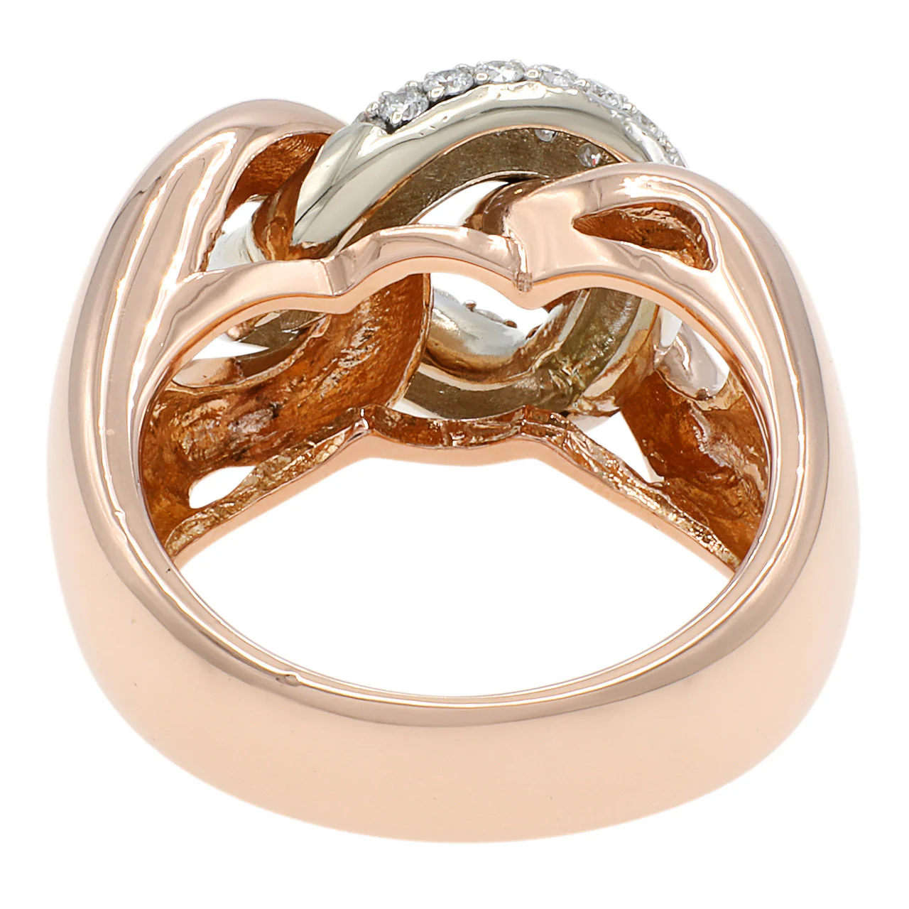 18K Rose Gold 0.76 Carat Diamond Link Ring - Image 3