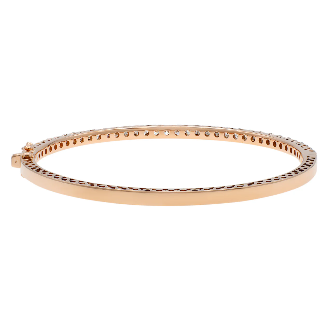18K Rose Gold 3.10 Carat Diamond Bangle - Image 2