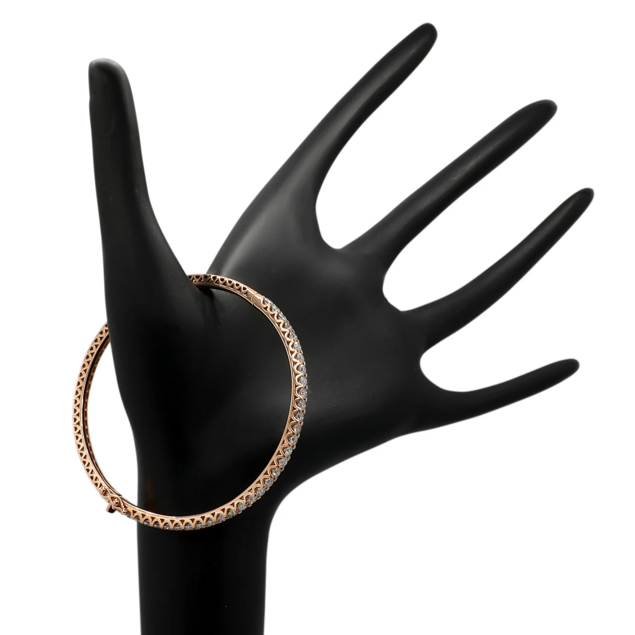 18K Rose Gold 3.10 Carat Diamond Bangle - Image 3