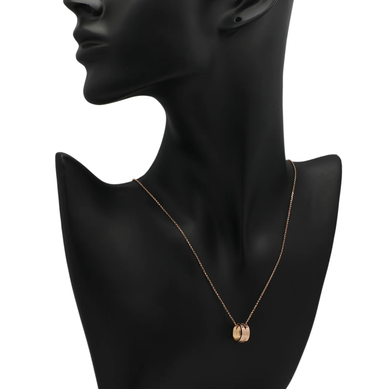 18K Rose Gold Diamond "I Love You" Charm Pendant - Image 5