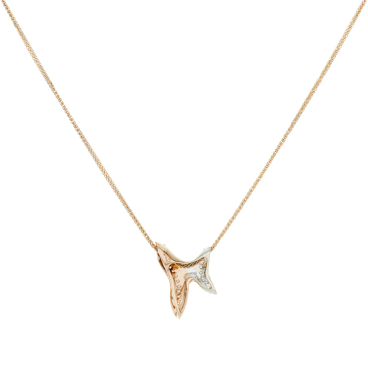 18K Rose Gold & White Gold 0.30 Carat Diamond Pendant - Image 2