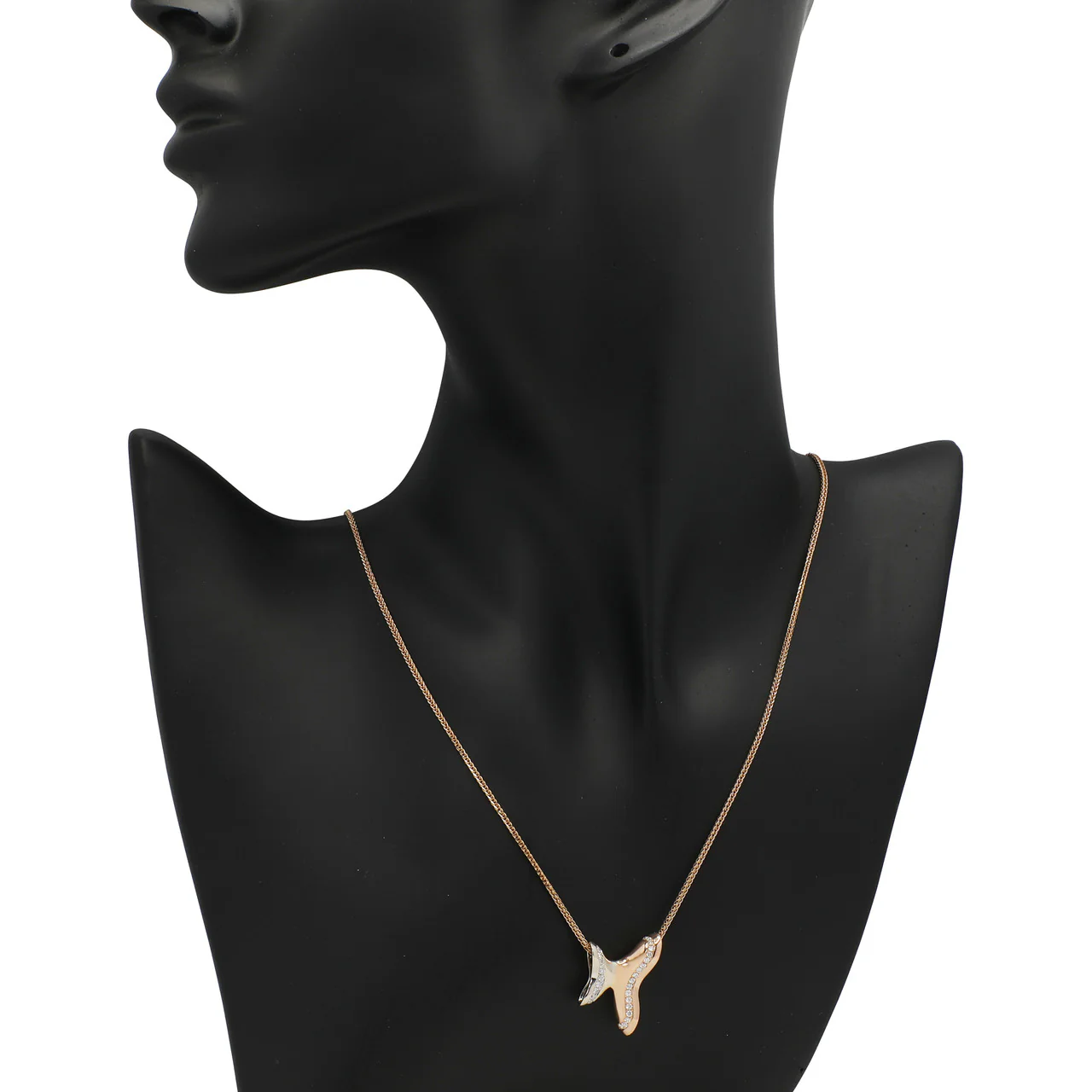 18K Rose Gold & White Gold 0.30 Carat Diamond Pendant - Image 3