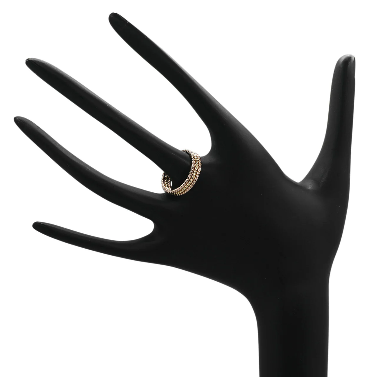 18K Rose/Yellow Gold Band Ring Set - Image 3