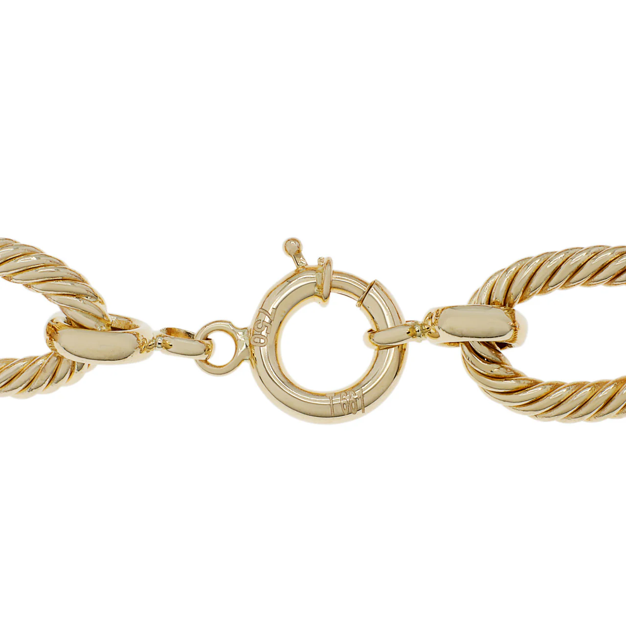 18K Tri-Tone Gold Link Bracelet - Image 2