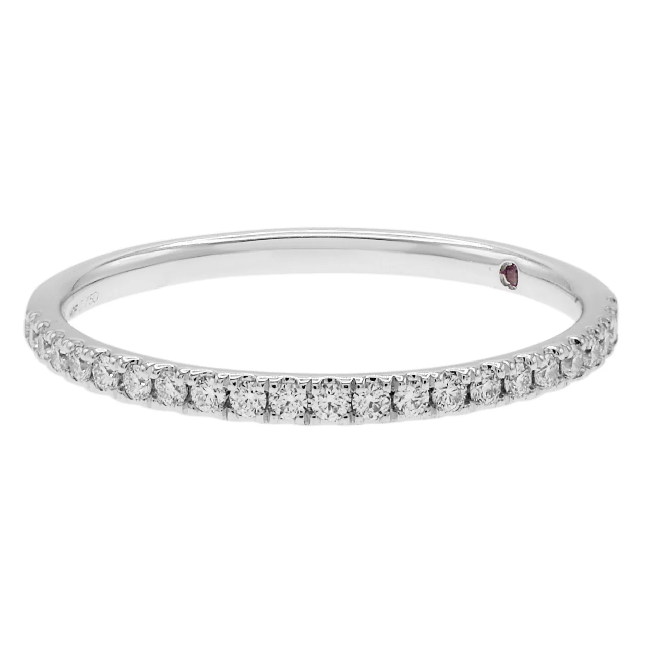 18K White Gold 0.22 Carat Diamond Wedding Band