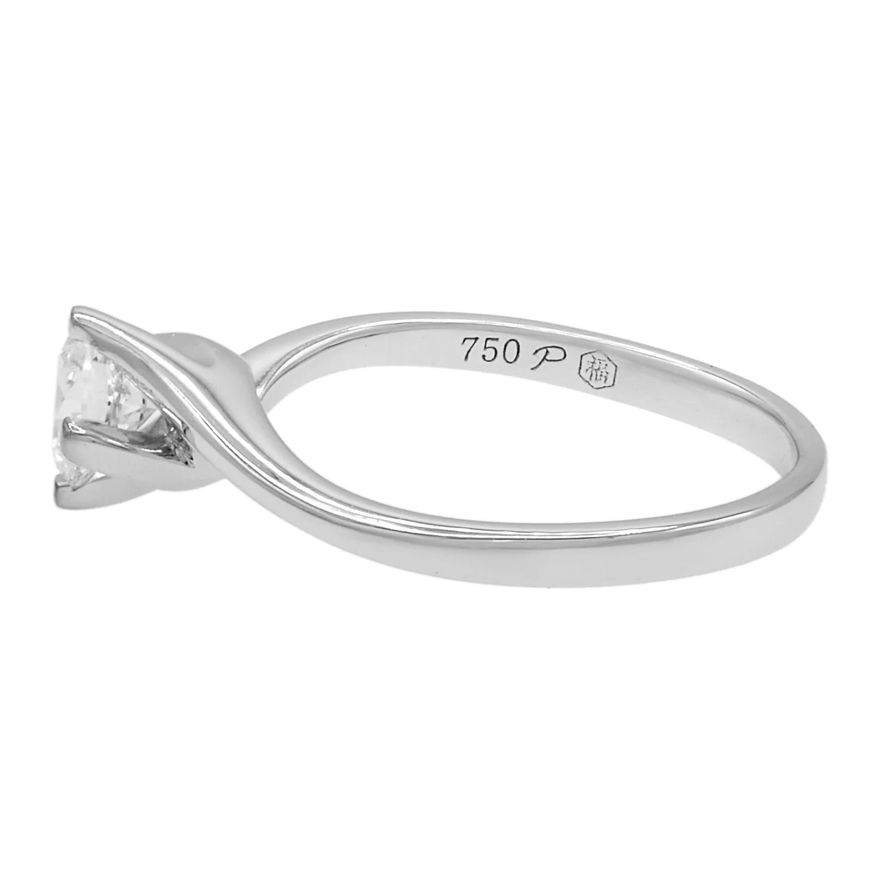 18K White Gold 0.40 Carat Diamond Solitaire Ring - Image 3