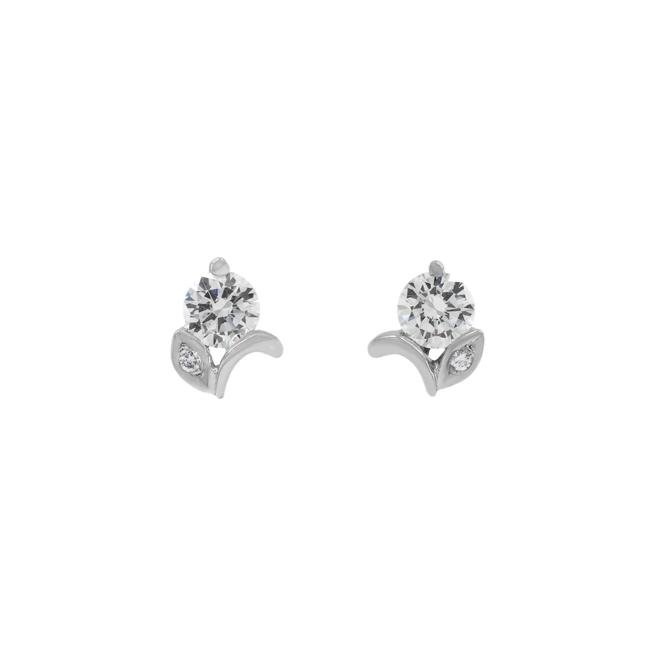 18K White Gold 0.47 Carat Diamond Earrings