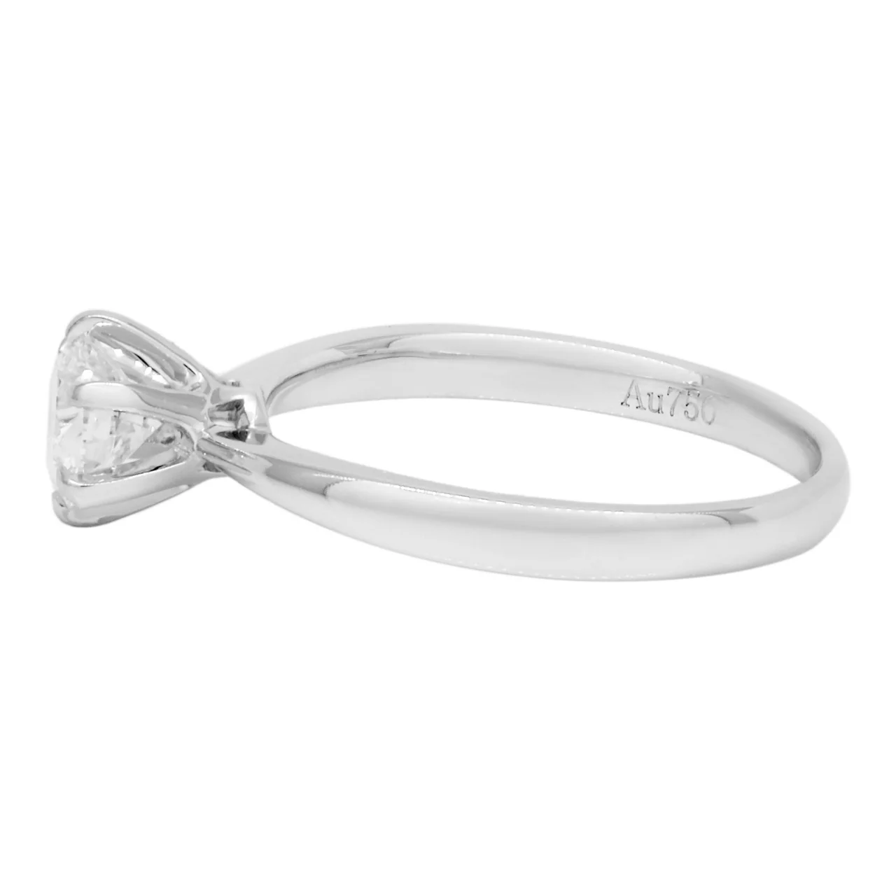 18K White Gold 0.50 Carat Diamond Solitaire Ring - Image 2