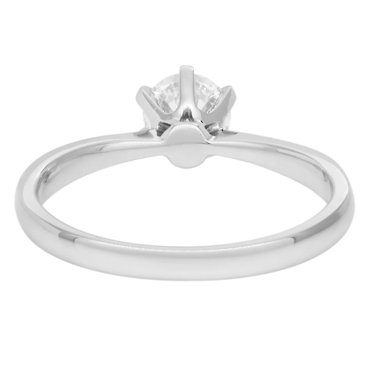 18K White Gold 0.50 Carat Diamond Solitaire Ring - Image 3