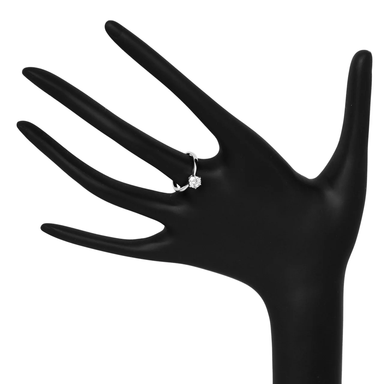 18K White Gold 0.50 Carat Diamond Solitaire Ring - Image 4