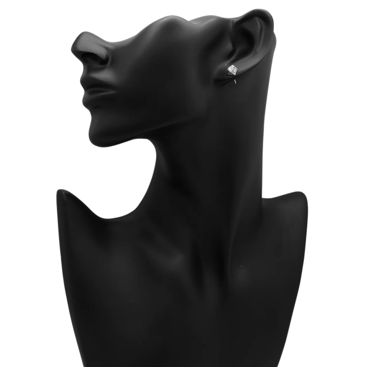 18K White Gold 0.53 Carat Diamond Stud Earrings - Image 2