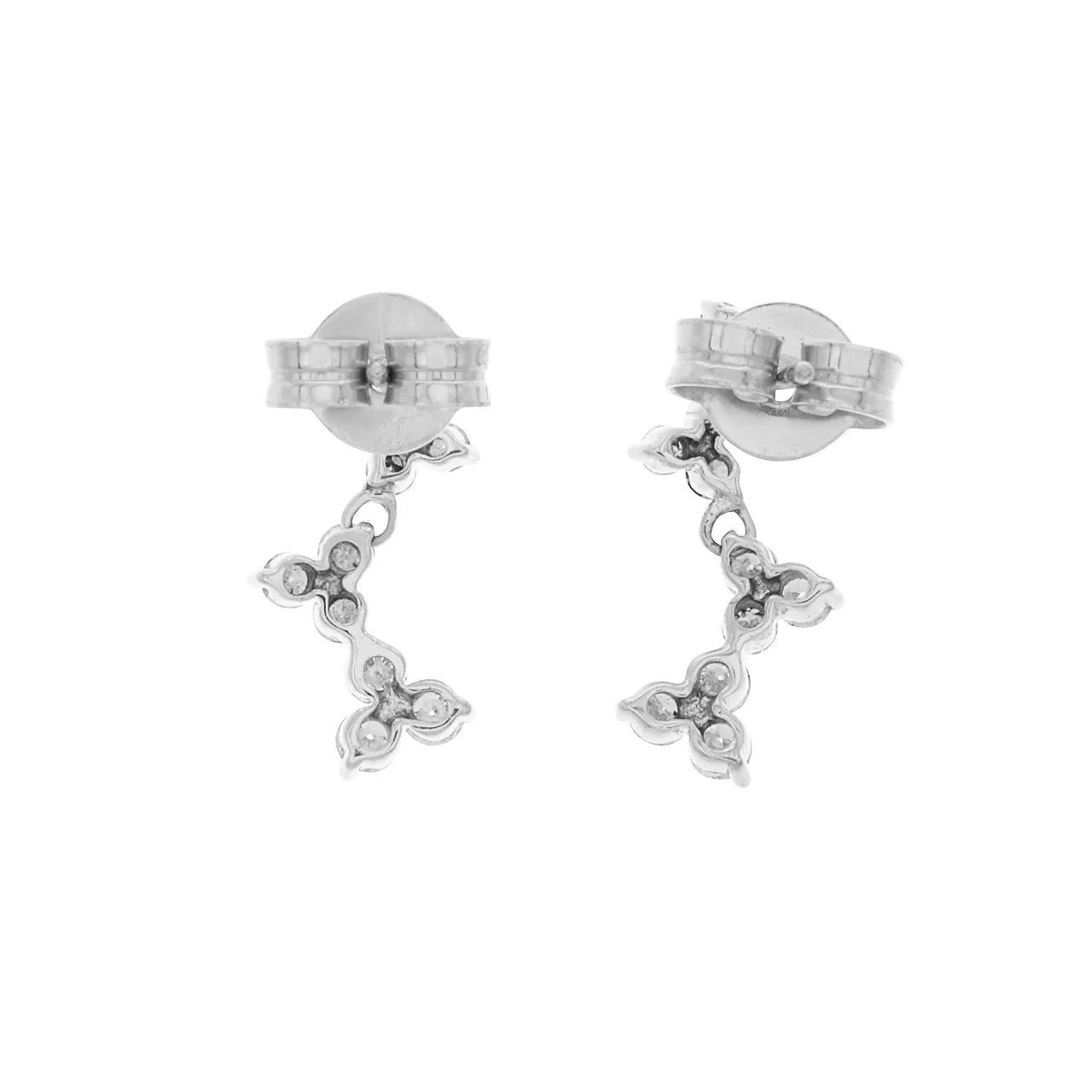 18K White Gold 0.54 Carat Diamond Drop Earrings - Image 2