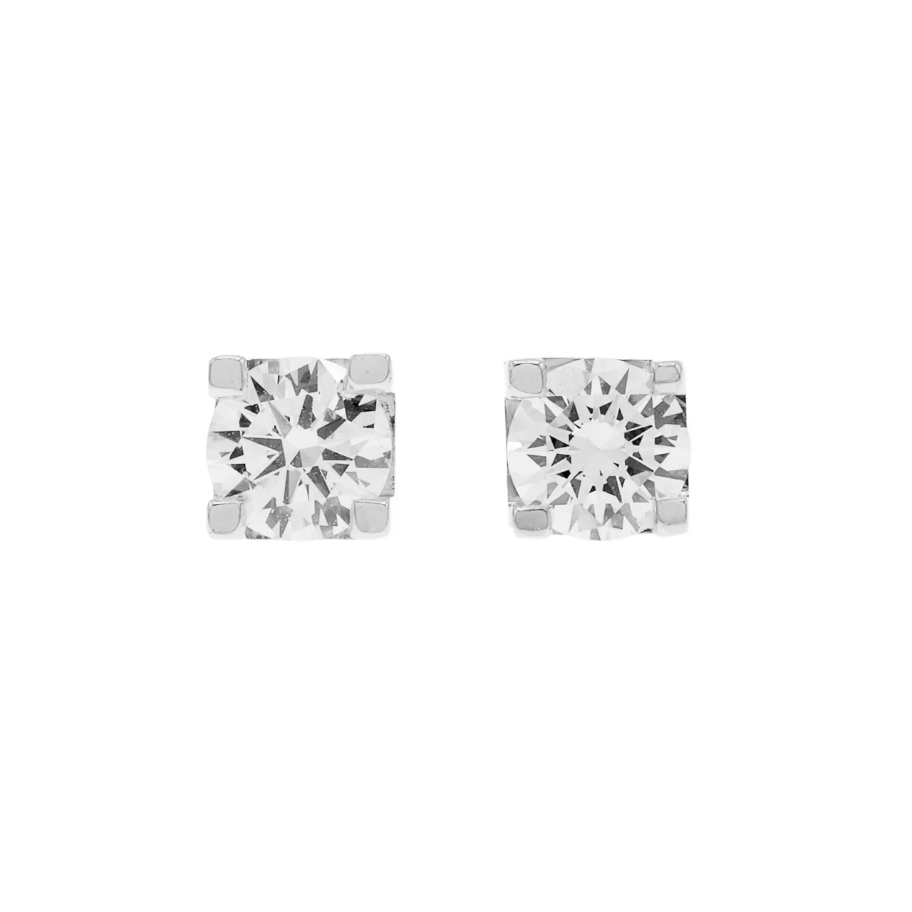 18K White Gold 0.60 Carat Diamond Stud Earrings