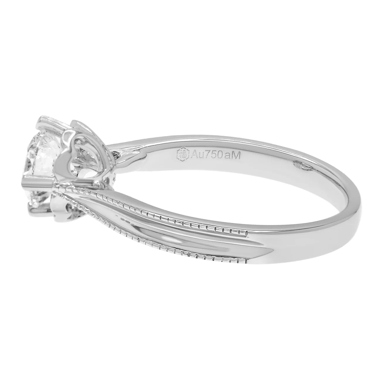 18K White Gold 0.70 Carat Diamond Solitaire Ring - Image 2