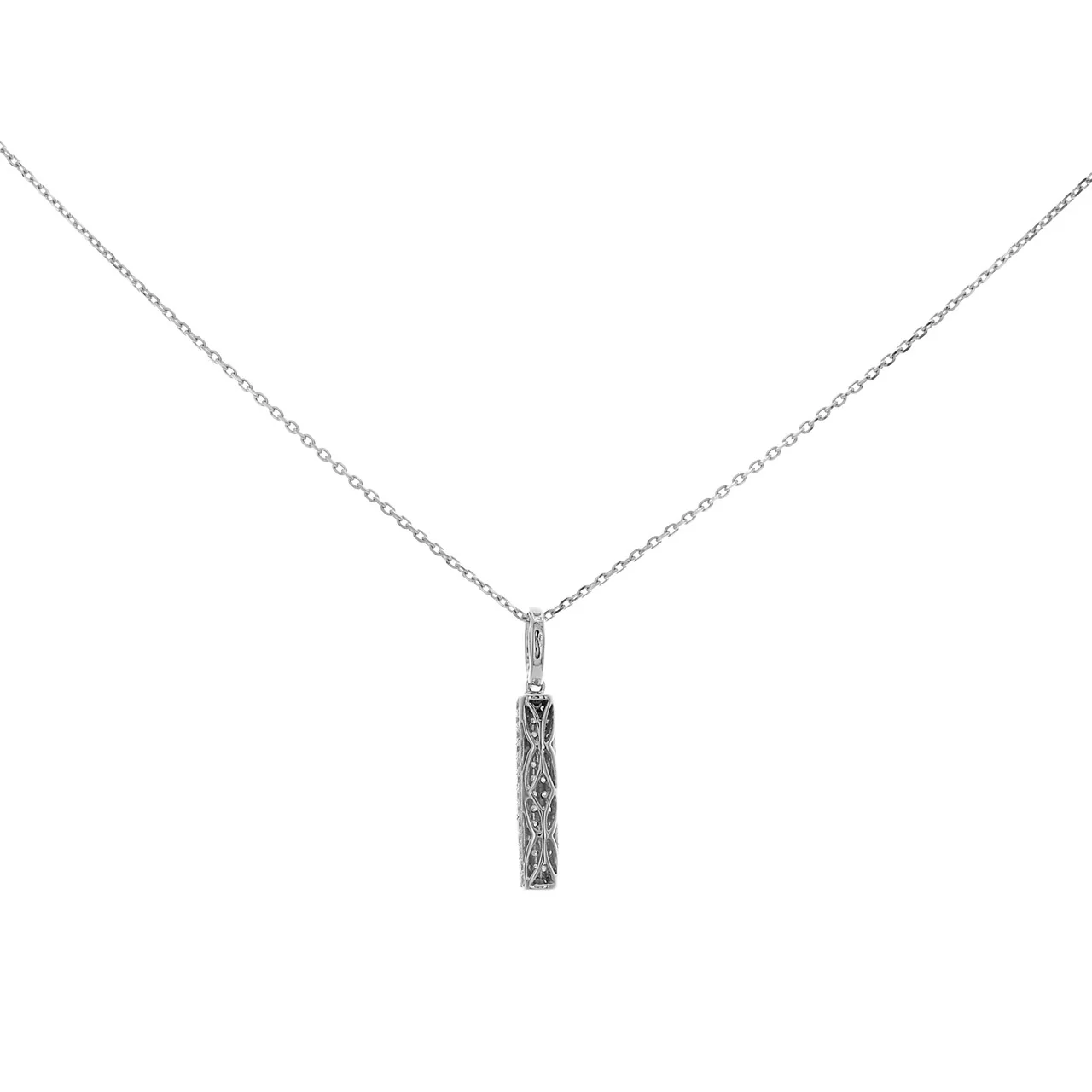 18K White Gold 0.72 Carat Diamond Drop Pendant Necklace - Image 2