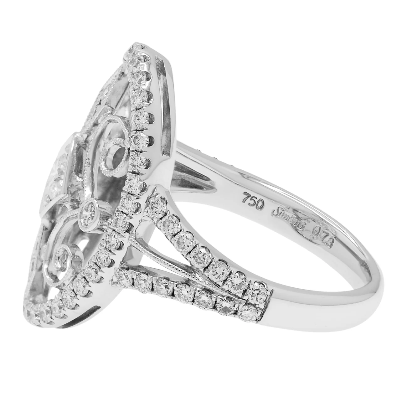 18K White Gold 0.74 Carat Diamond Ring - Image 2