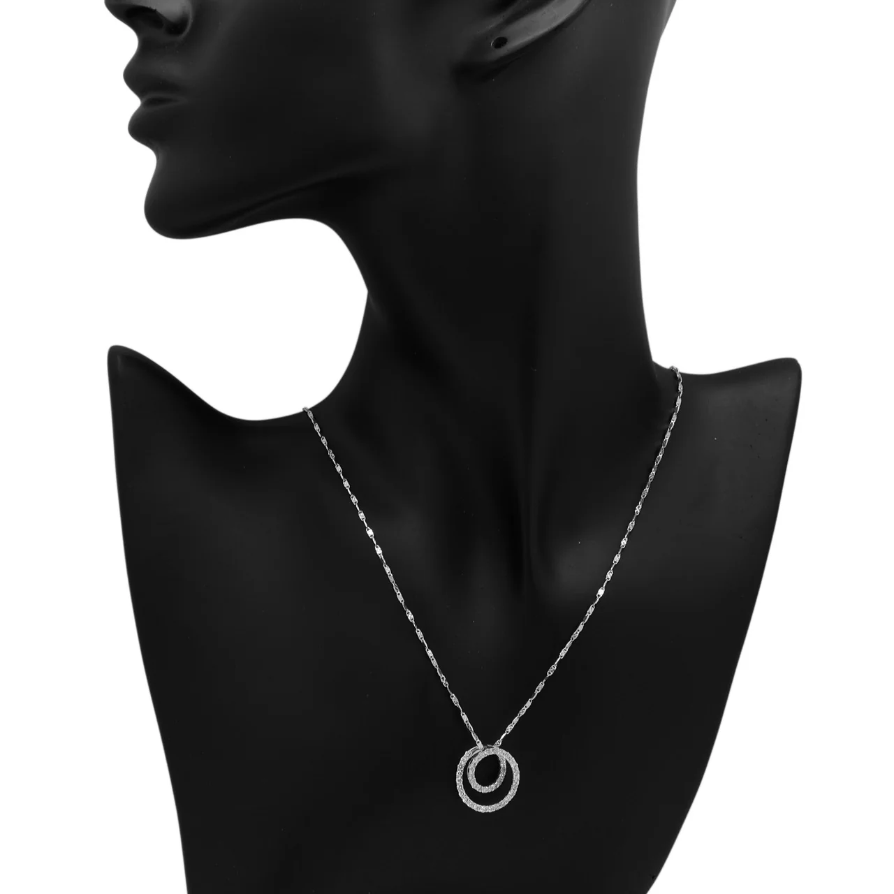 18K White Gold 0.80 Carat Diamond Pendant Necklace - Image 3
