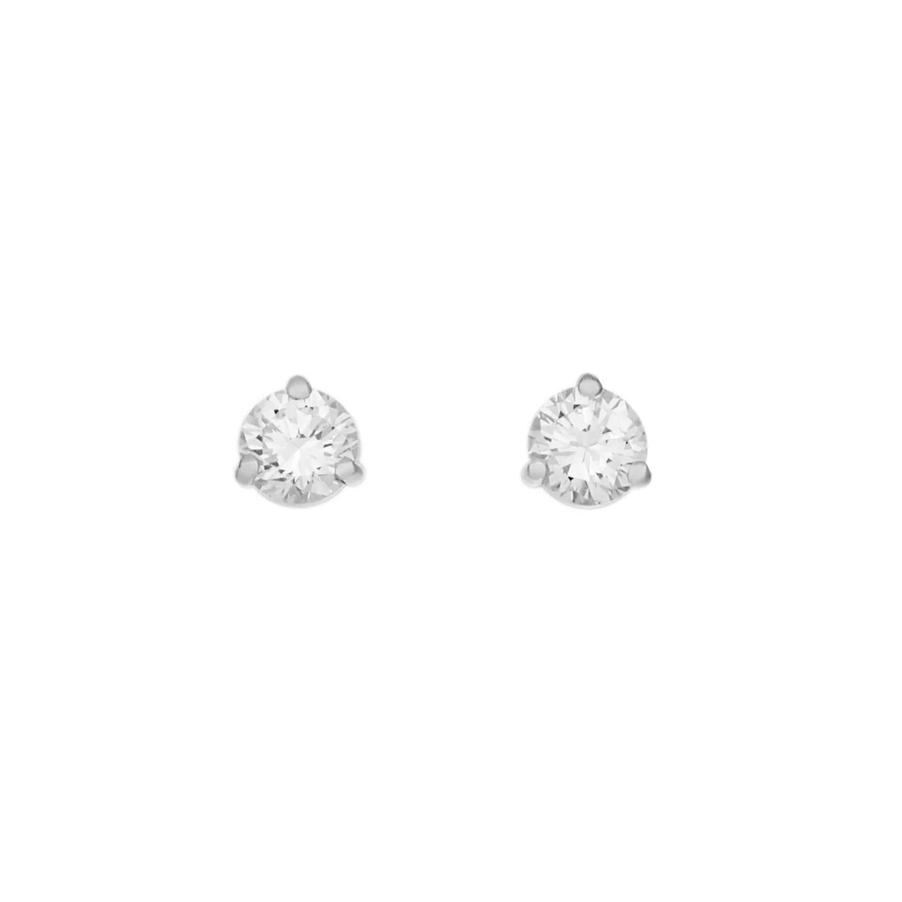 18K White Gold 0.90 Carat Diamond Stud Earrings