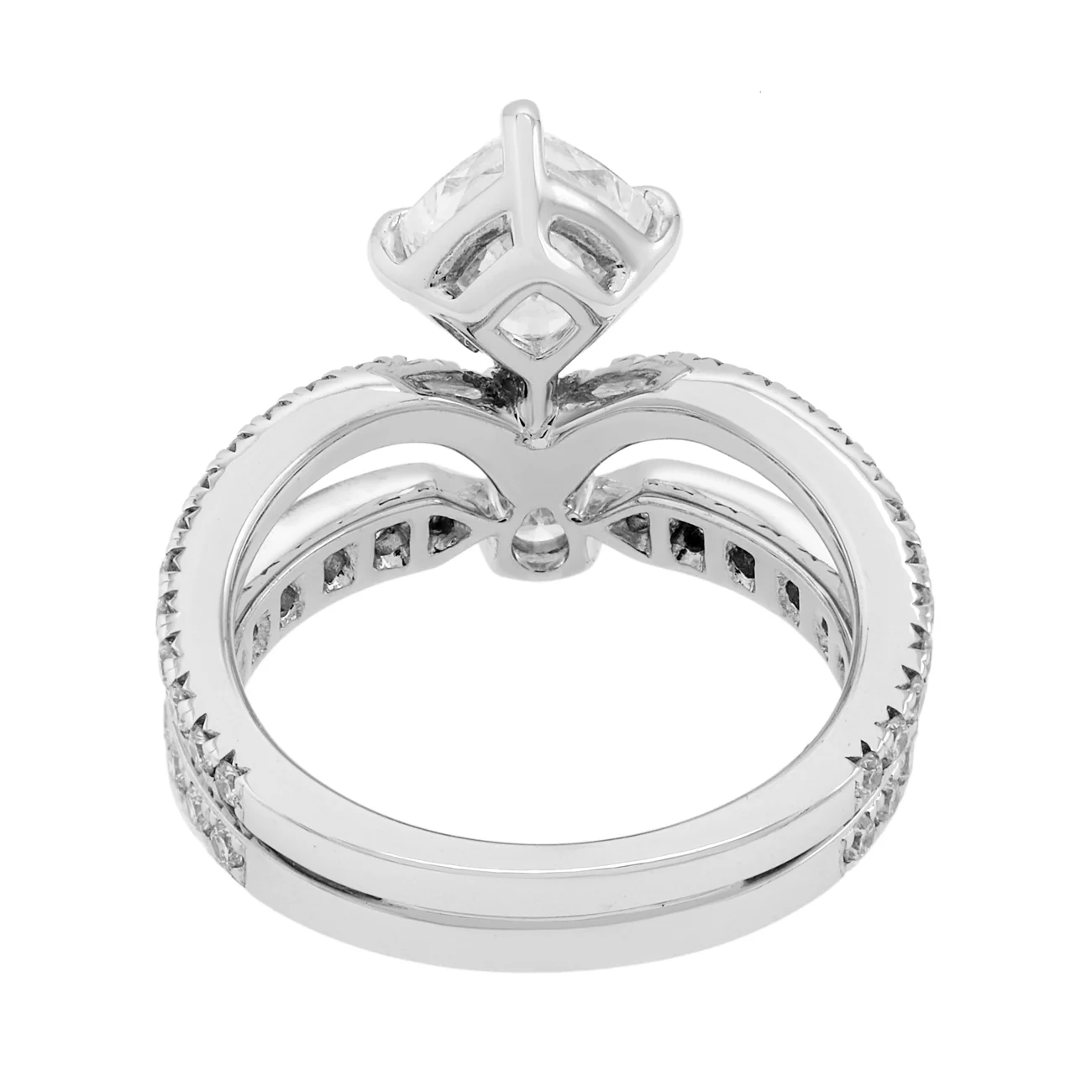 18K White Gold 1.01 Carat Cushion Diamond Ring - Image 2