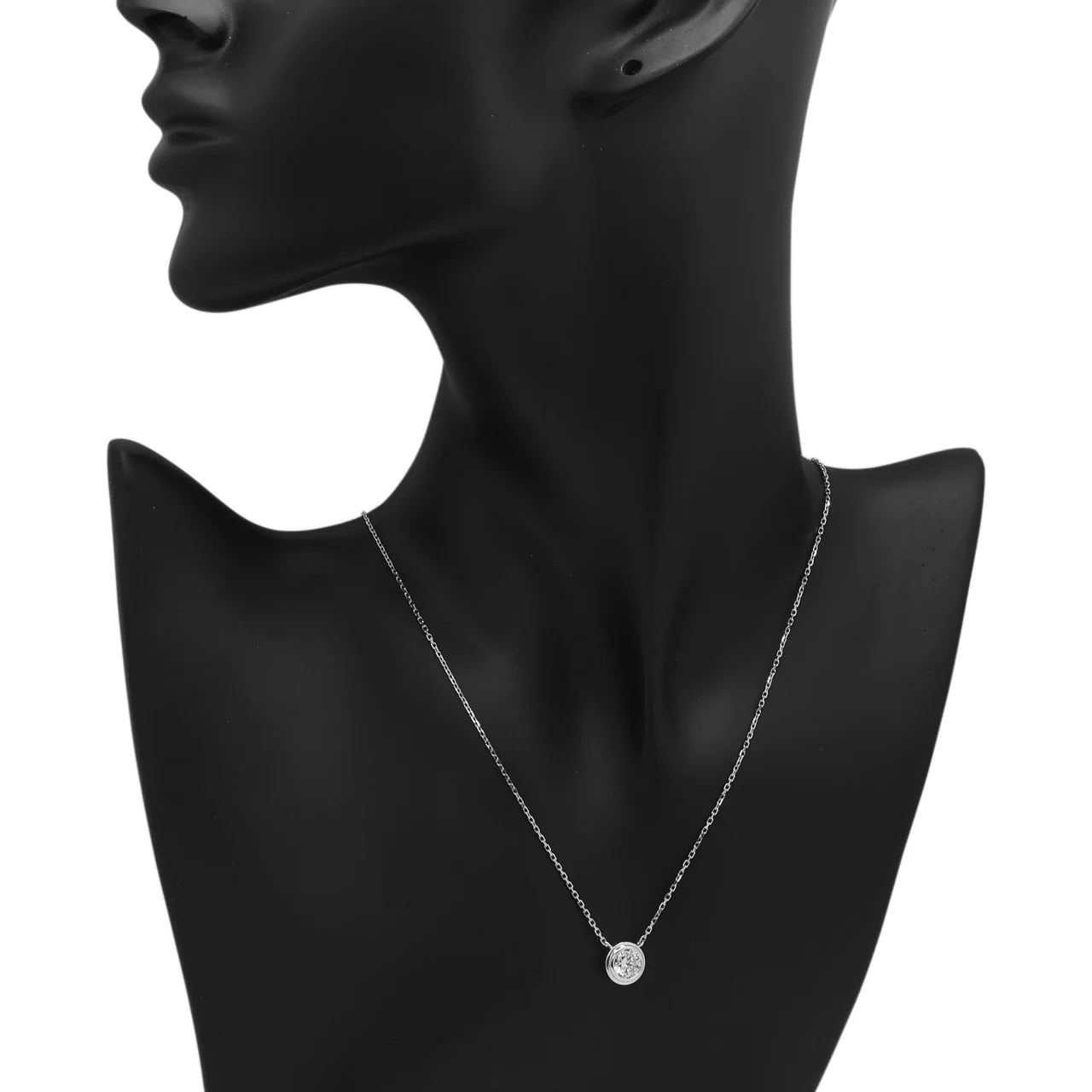 18K White Gold 1.02 Carat Diamond Pendant - Image 3