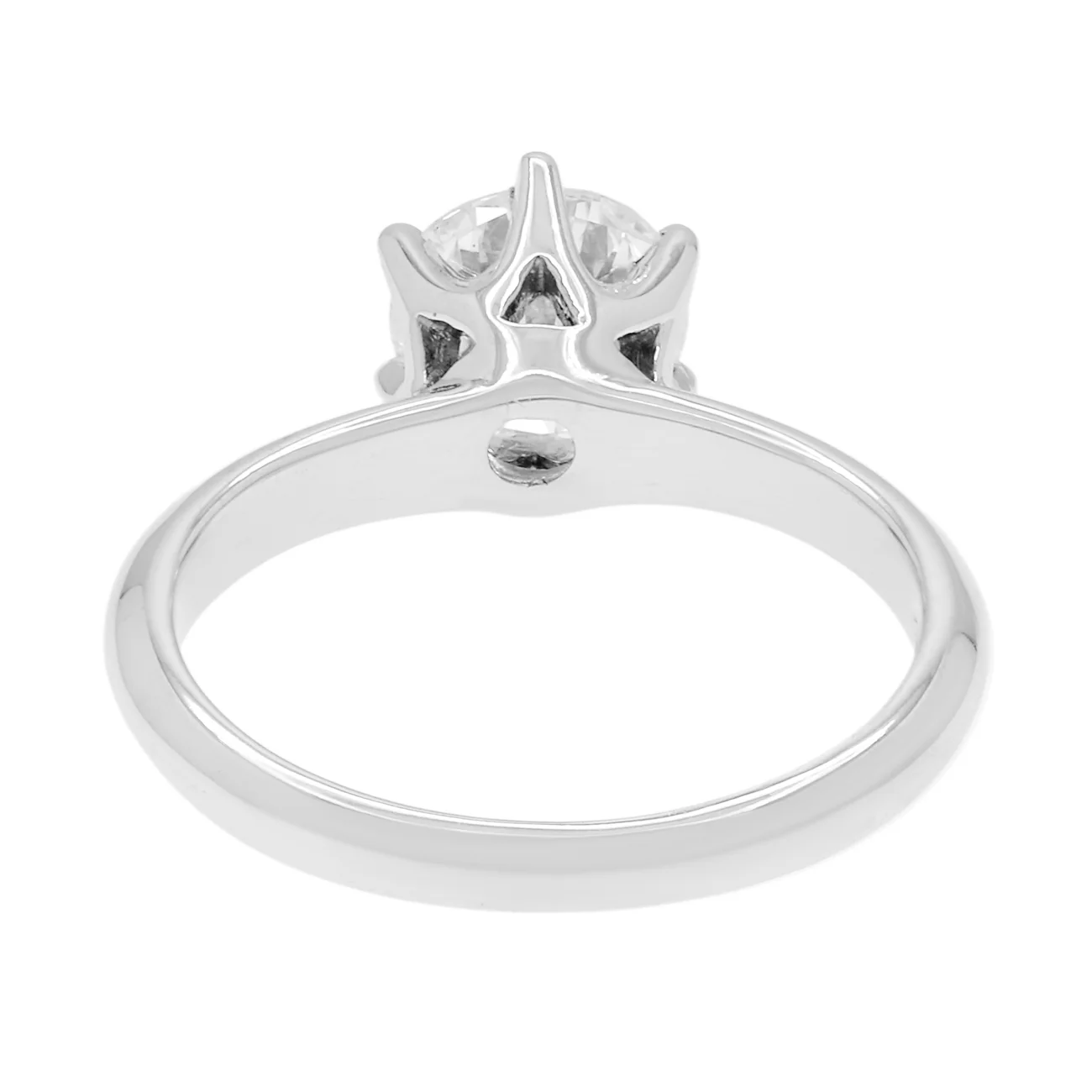 18K White Gold 1.06 Carat Diamond Coronet Solitaire Ring - Image 3