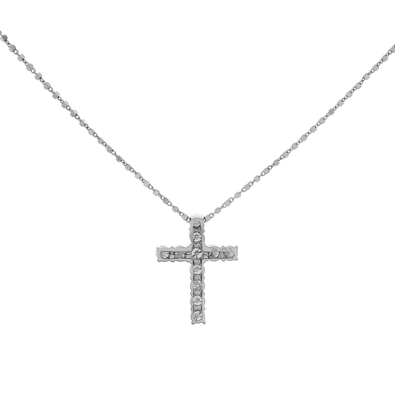 18K White Gold 1.10 Carat Cross Pendant - Image 2