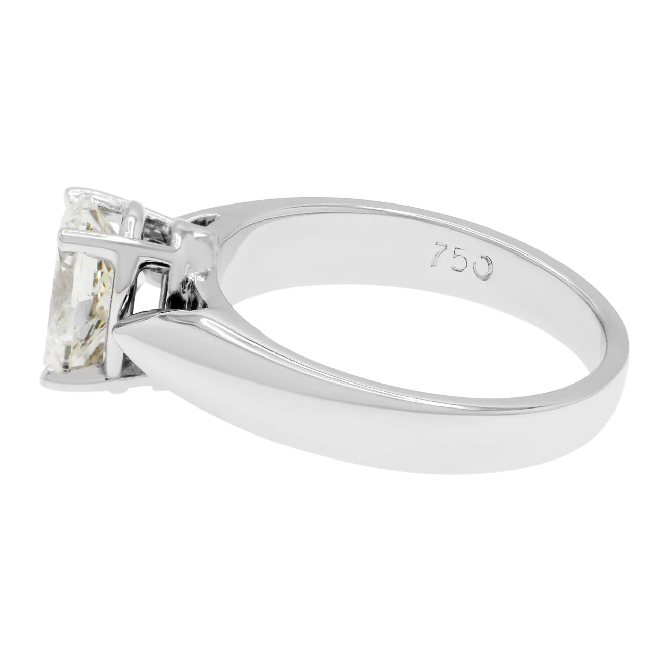18K White Gold 1.16 Carat Pear Diamond Solitaire Ring - Image 2