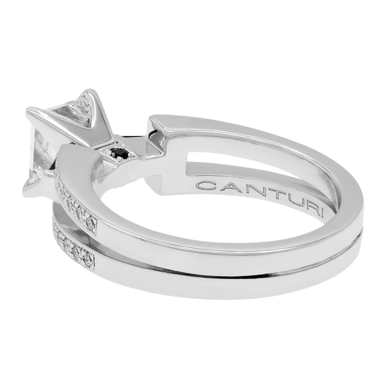 18K White Gold 1.20 Carat Princess Diamond Ring - Image 3