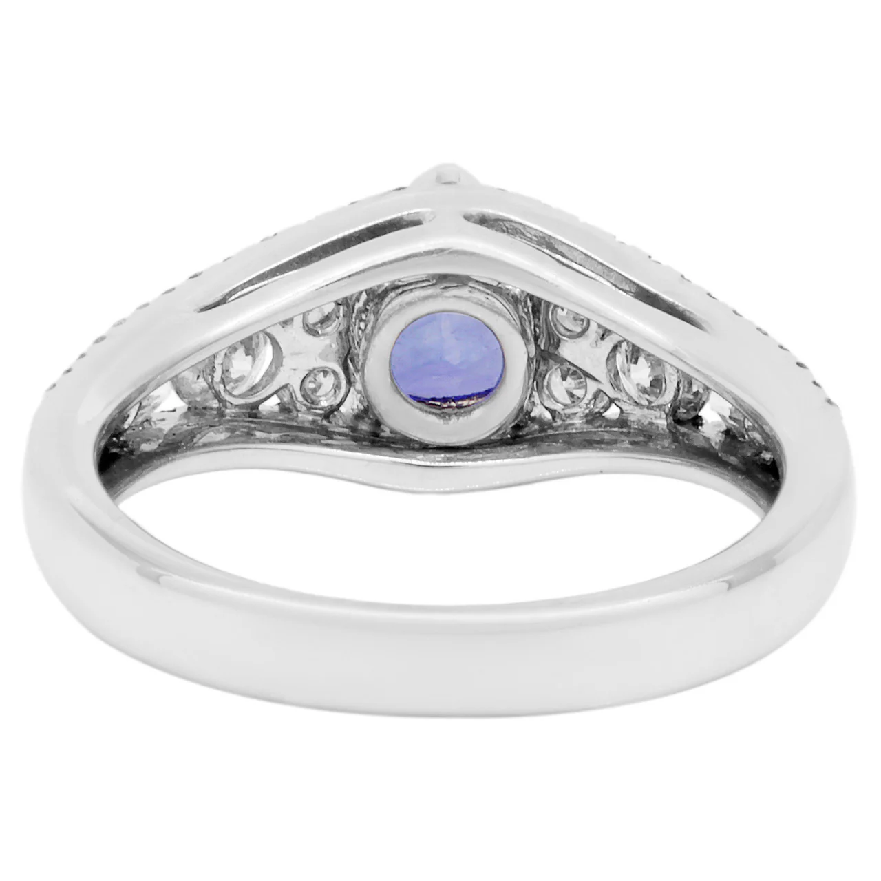 18K White Gold 1.20 Carat Sapphire Diamond Ring - Image 2