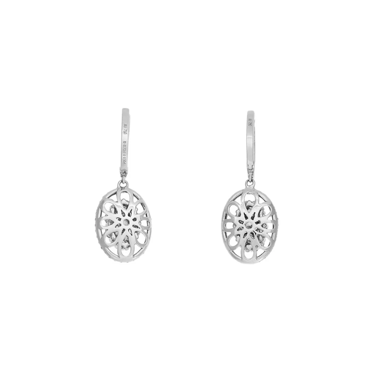18K White Gold 1.22 Carat Diamond Drop Earrings - Image 2