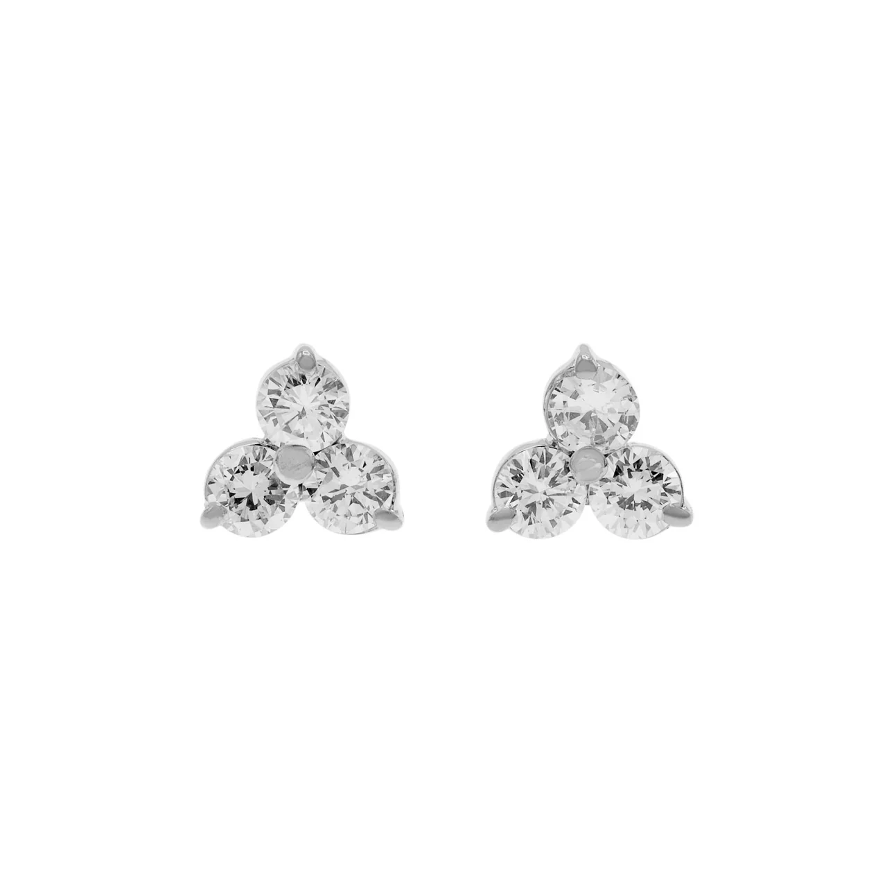 18K White Gold 1.34 Carat Diamond Earrings