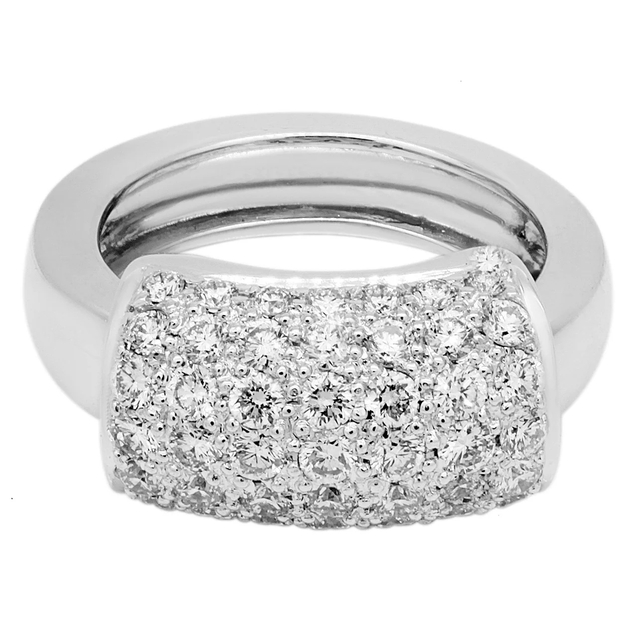 18K White Gold 1.48 Carat Diamond Sliding Ring