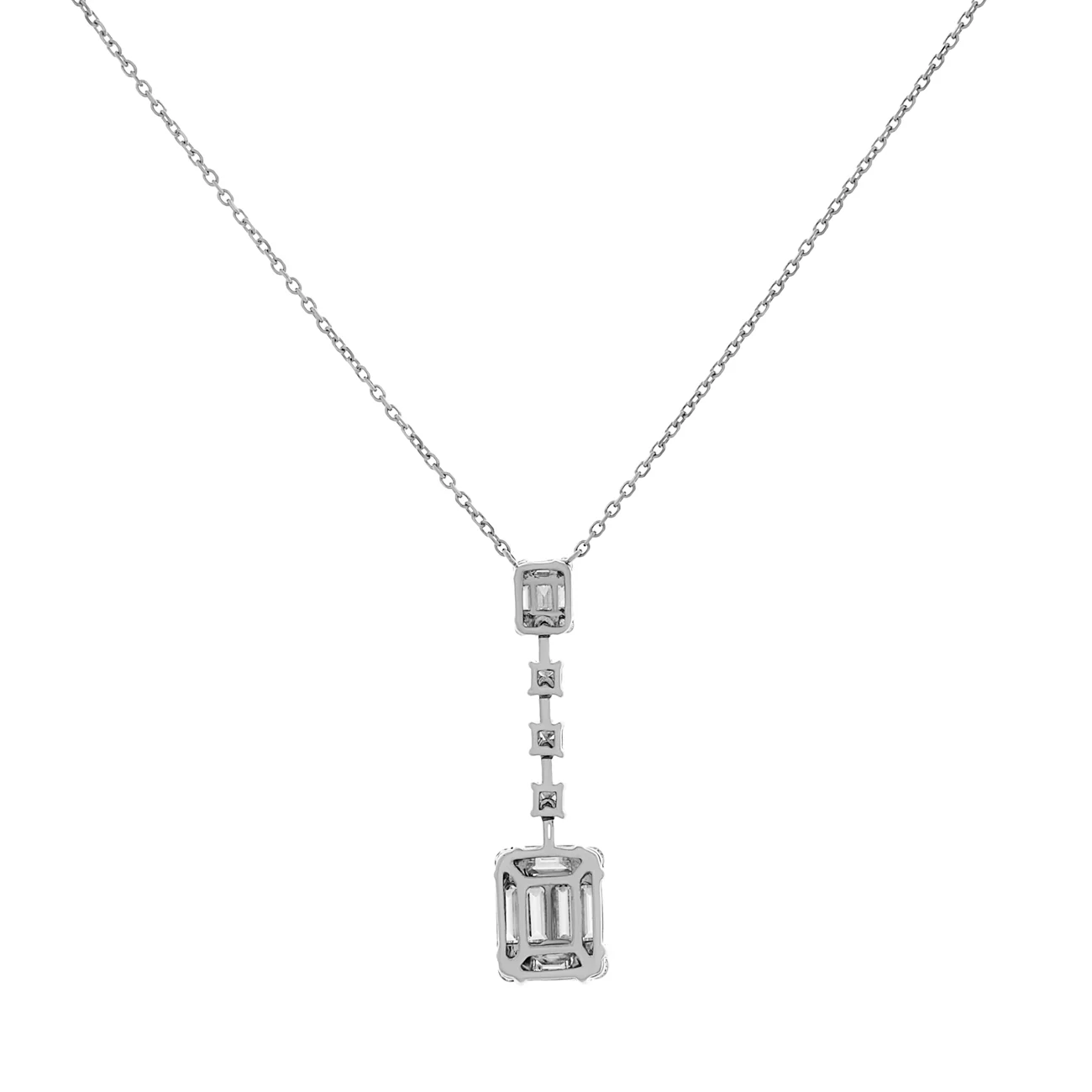 18K White Gold 1.52 Carat Diamond Pendant - Image 2