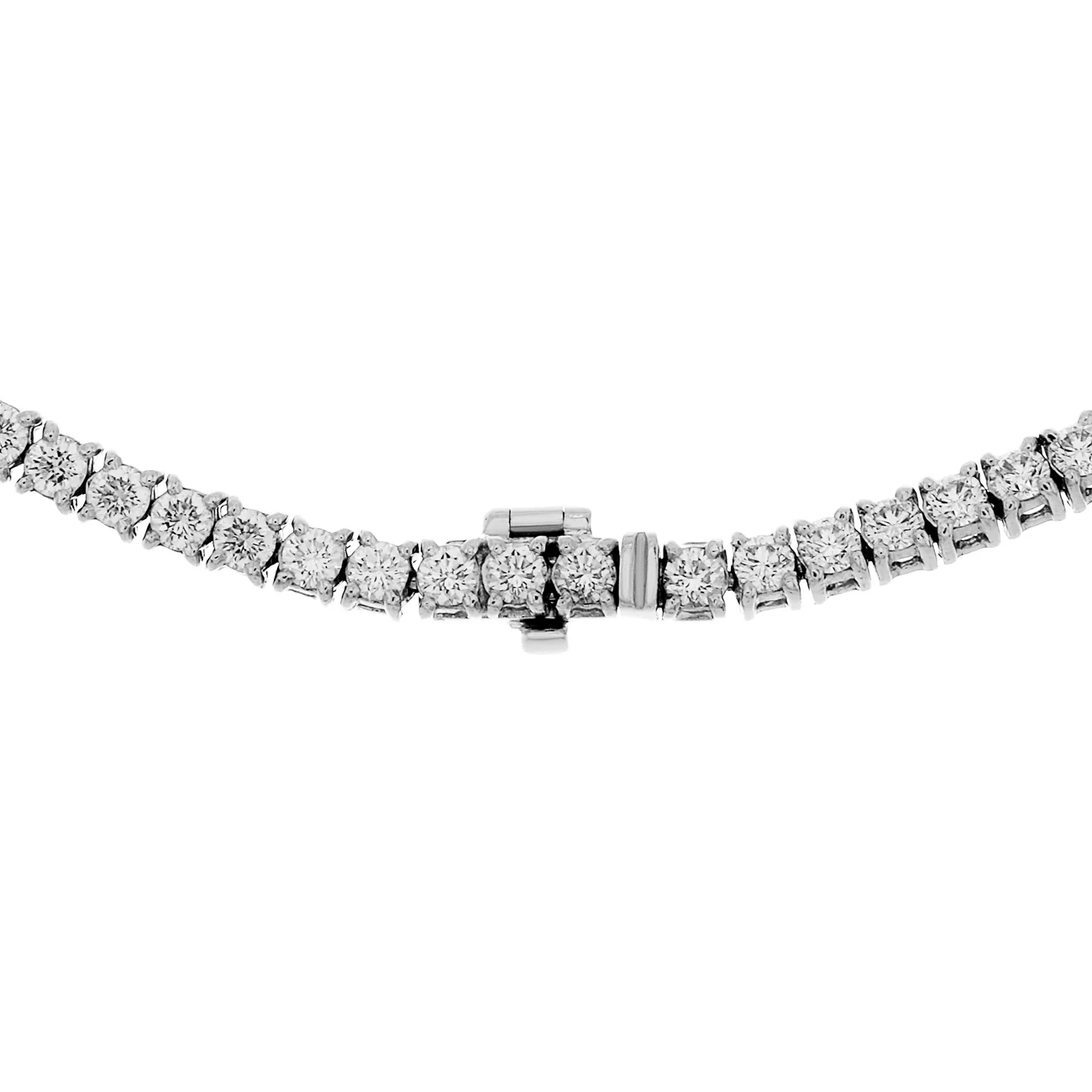 18K White Gold 14.04 Carat Riviere Diamond Necklace - Image 2