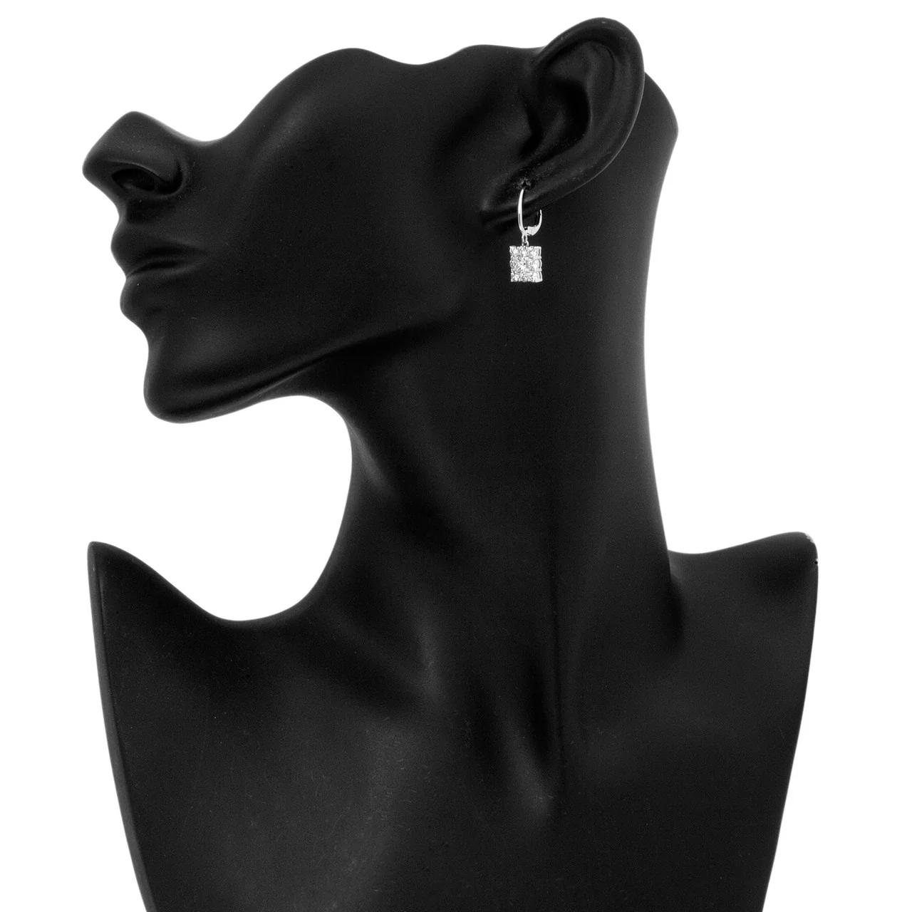 18K White Gold 2.20 Carat Diamond Drop Earrings - Image 3