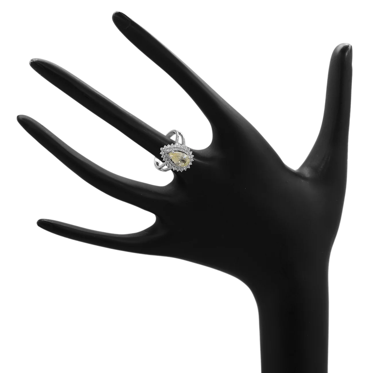 18K White Gold 2.37 Carat Yellow Sapphire Ring - Image 3