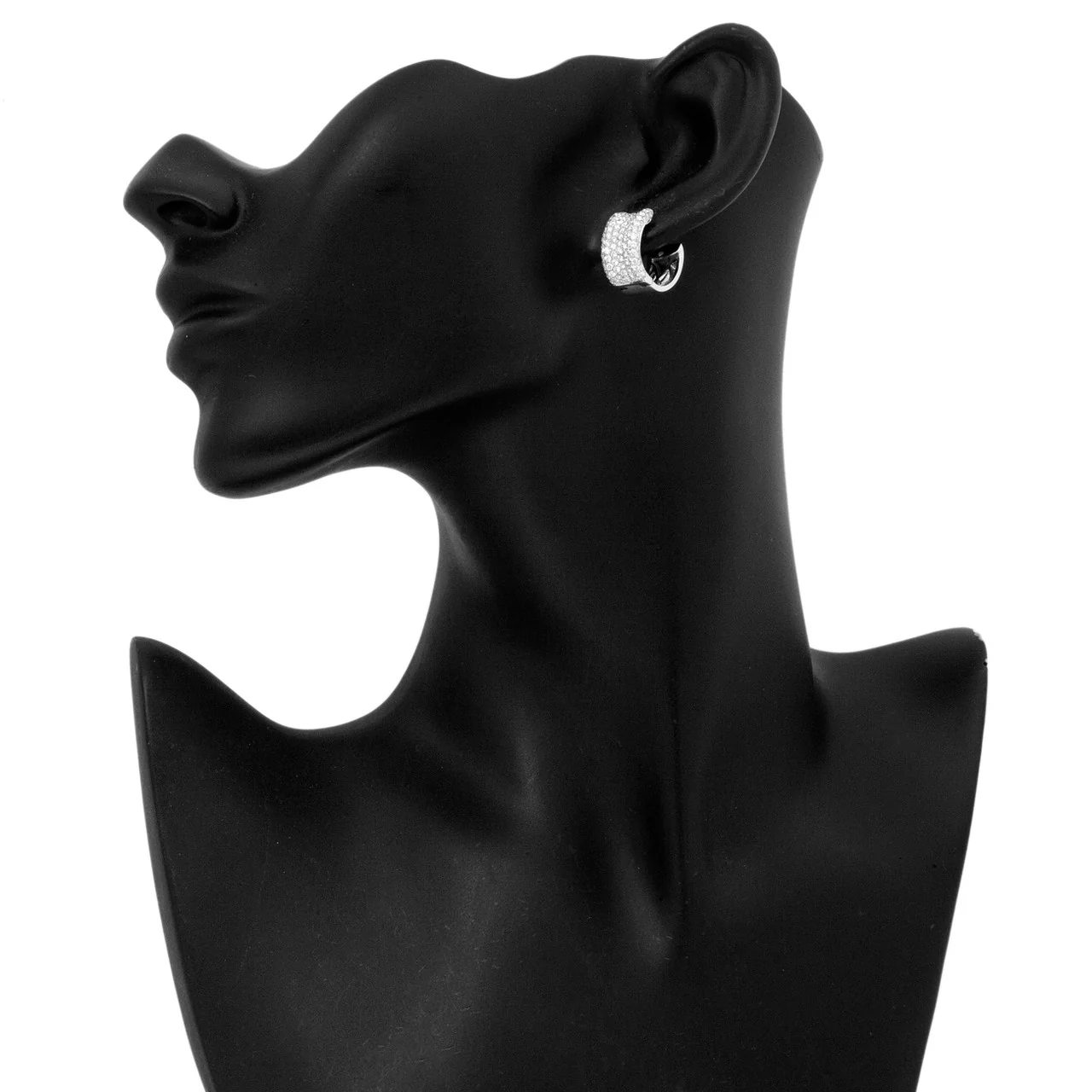 18K White Gold 2.58 Carat Diamond Earrings - Image 3