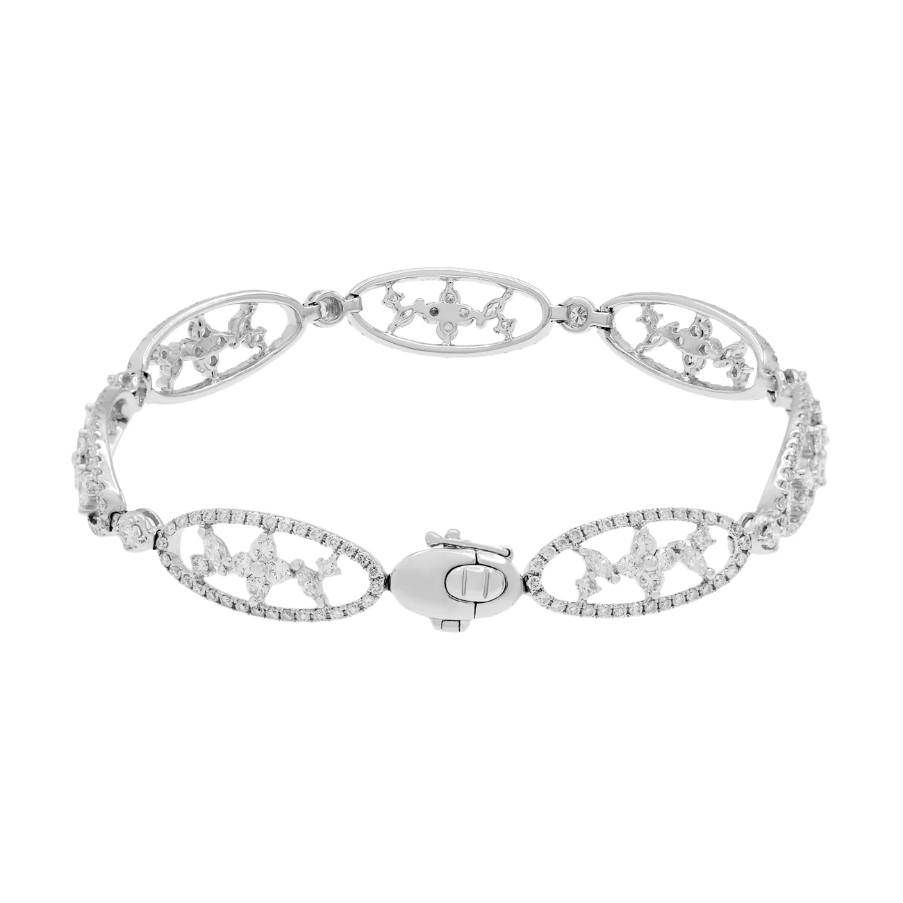 18K White Gold 2.80 Carat Diamond Bracelet - Image 2