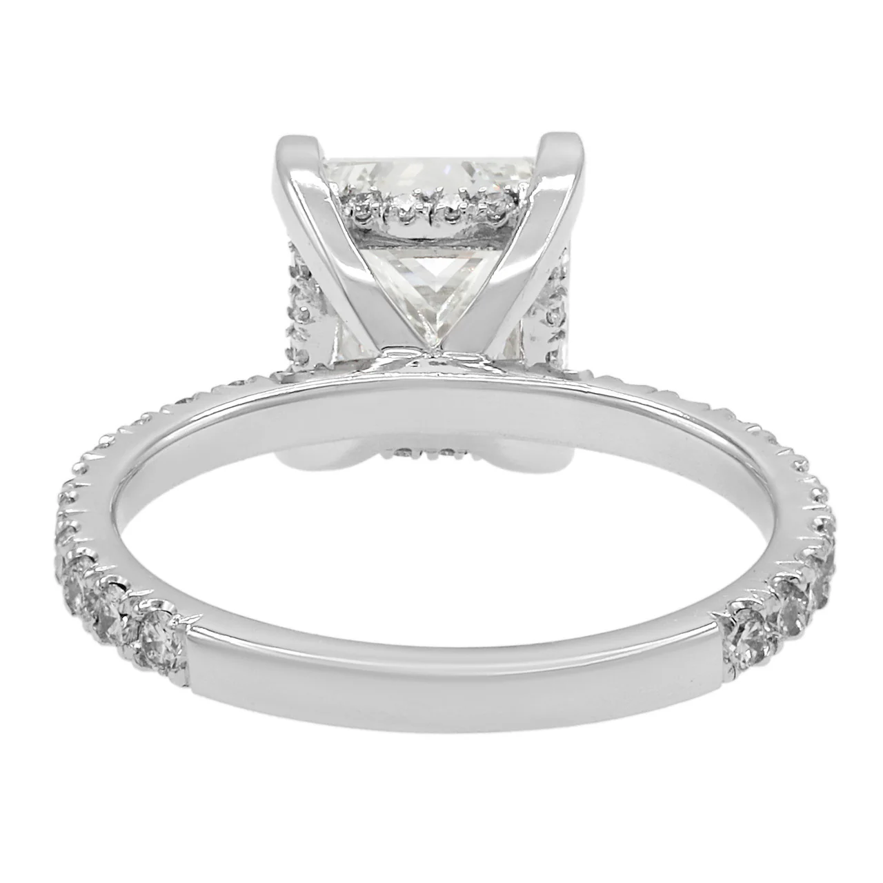 18K White Gold 3.01 Carat Princess Cut Diamond Ring - Image 3