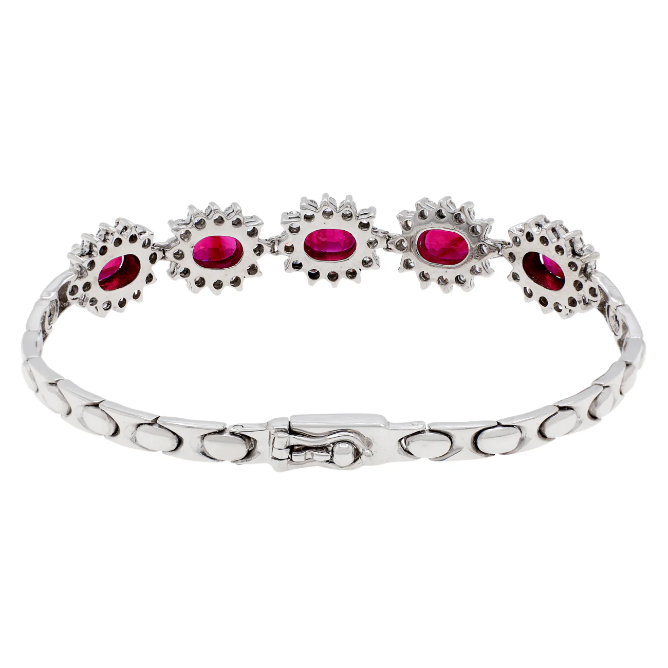 18K White Gold 4.05 Carat Ruby Bracelet - Image 2