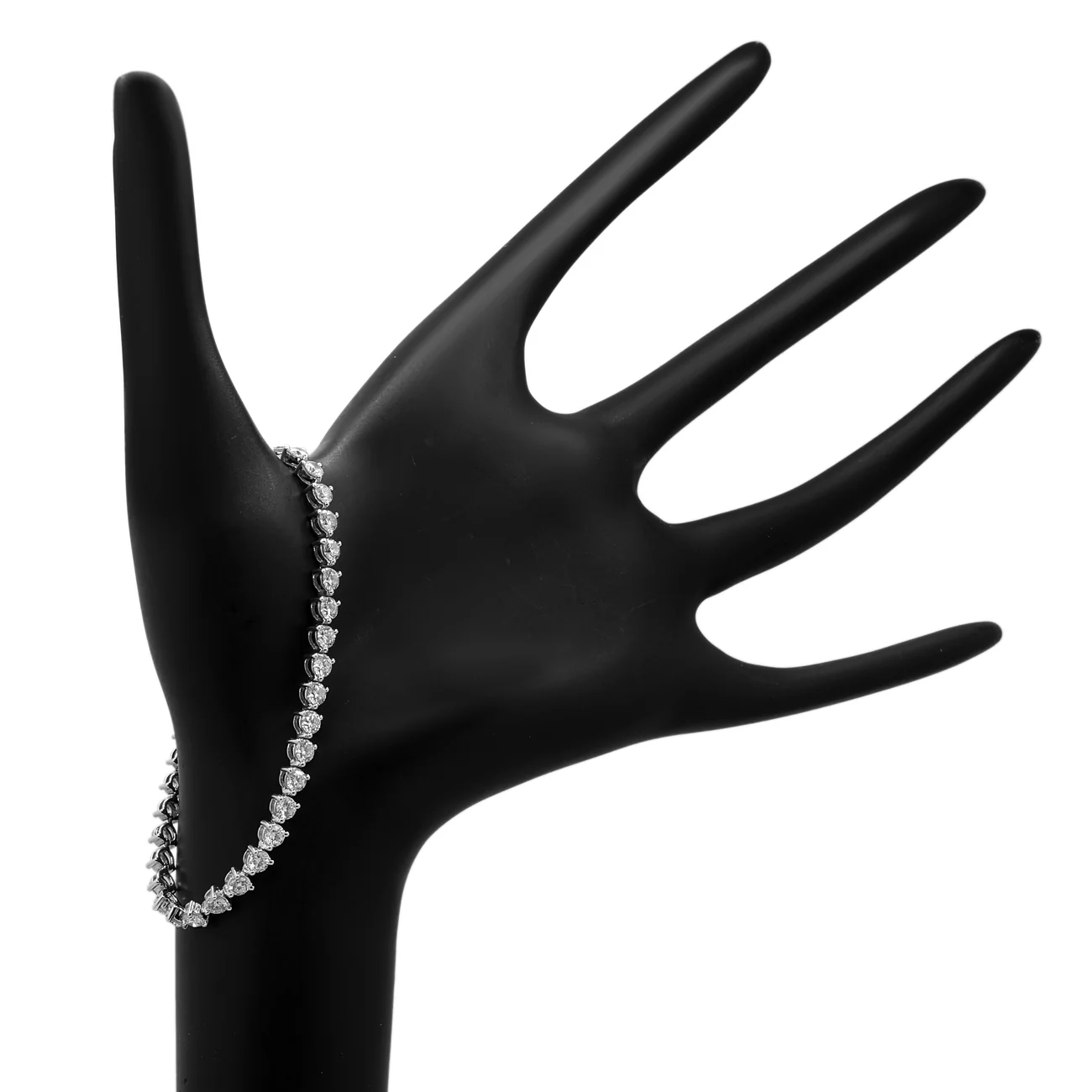 18K White Gold 4.62 Carat Tennis Bracelet - Image 3