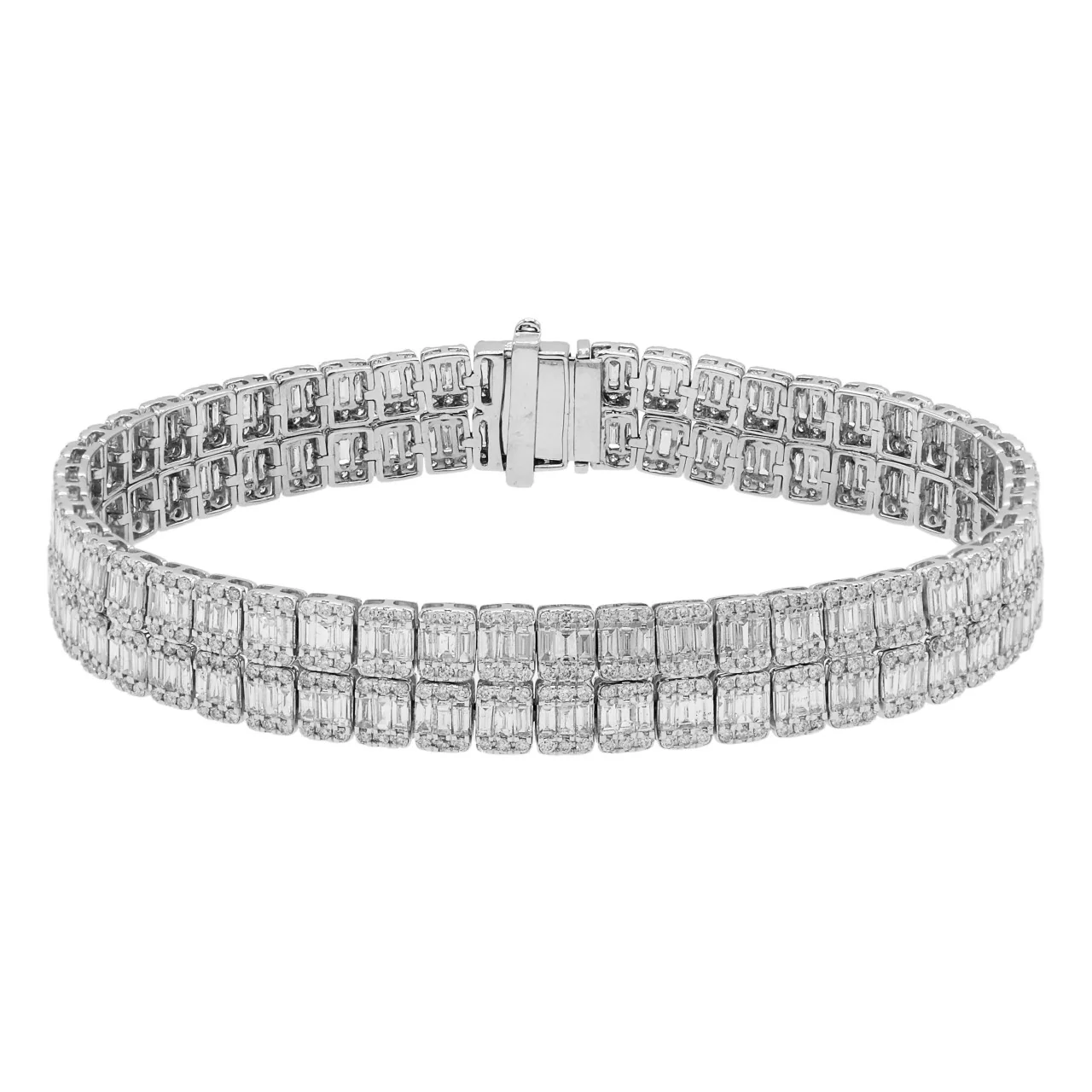18K White Gold 4.90 Carat Diamond Bracelet